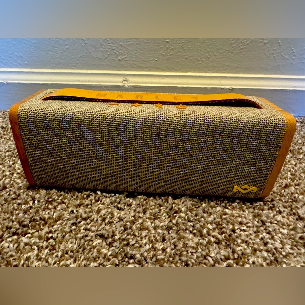 Bluetooth Speaker with upcycled materials, by House of Marley